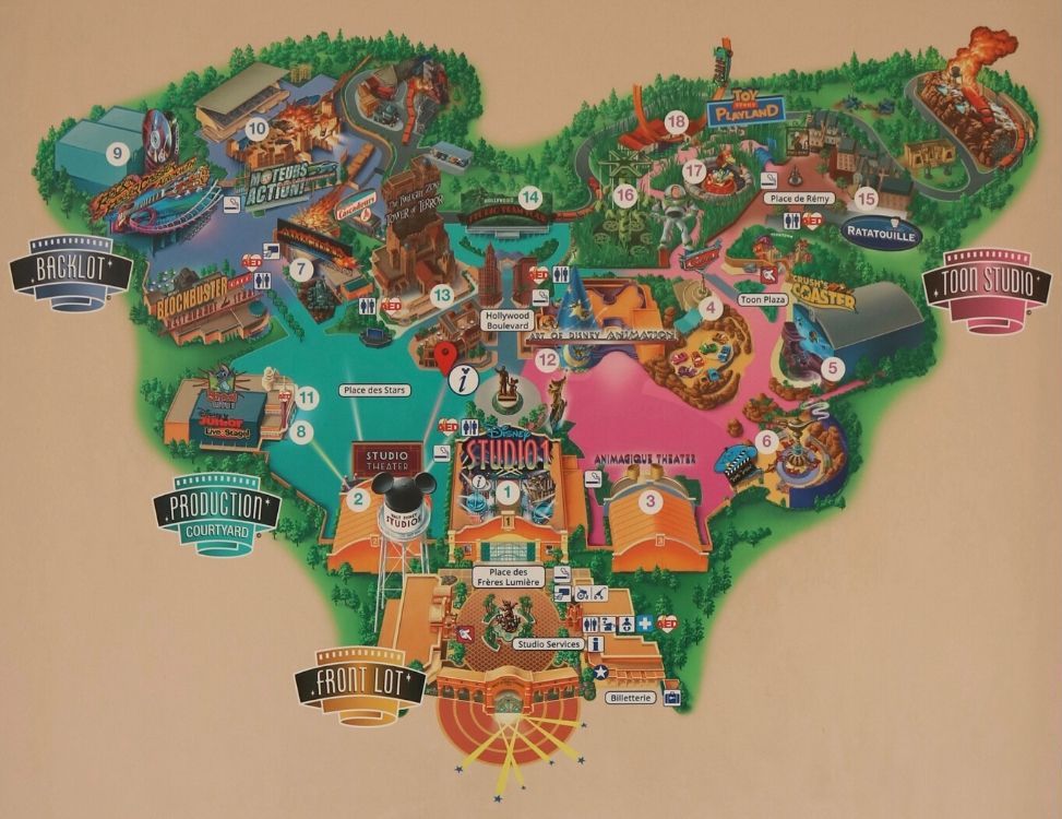 Mappa Walt Disney Studios