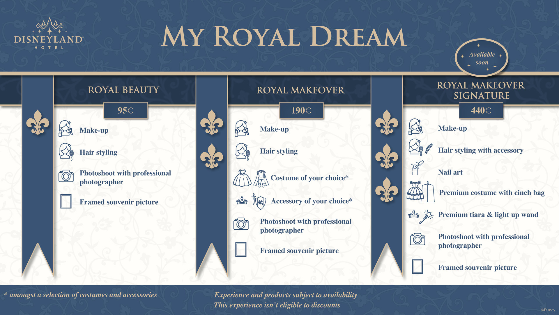 pacchetto royal dream disneyland paris